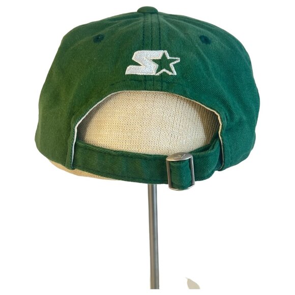 Michigan State University Spartan Hat Adjustable Strapback Green & White Starter - Picture 4 of 7